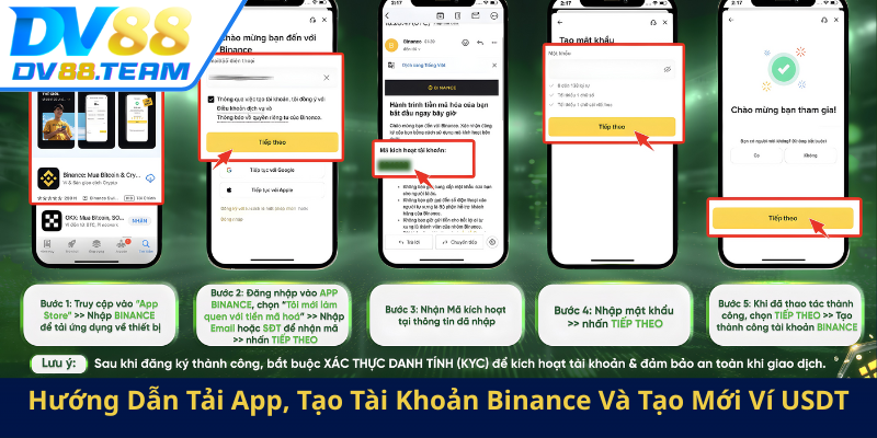 Huong Dan Tai App Tao Tai Khoan Binance Va Tao Moi Vi Usdt
